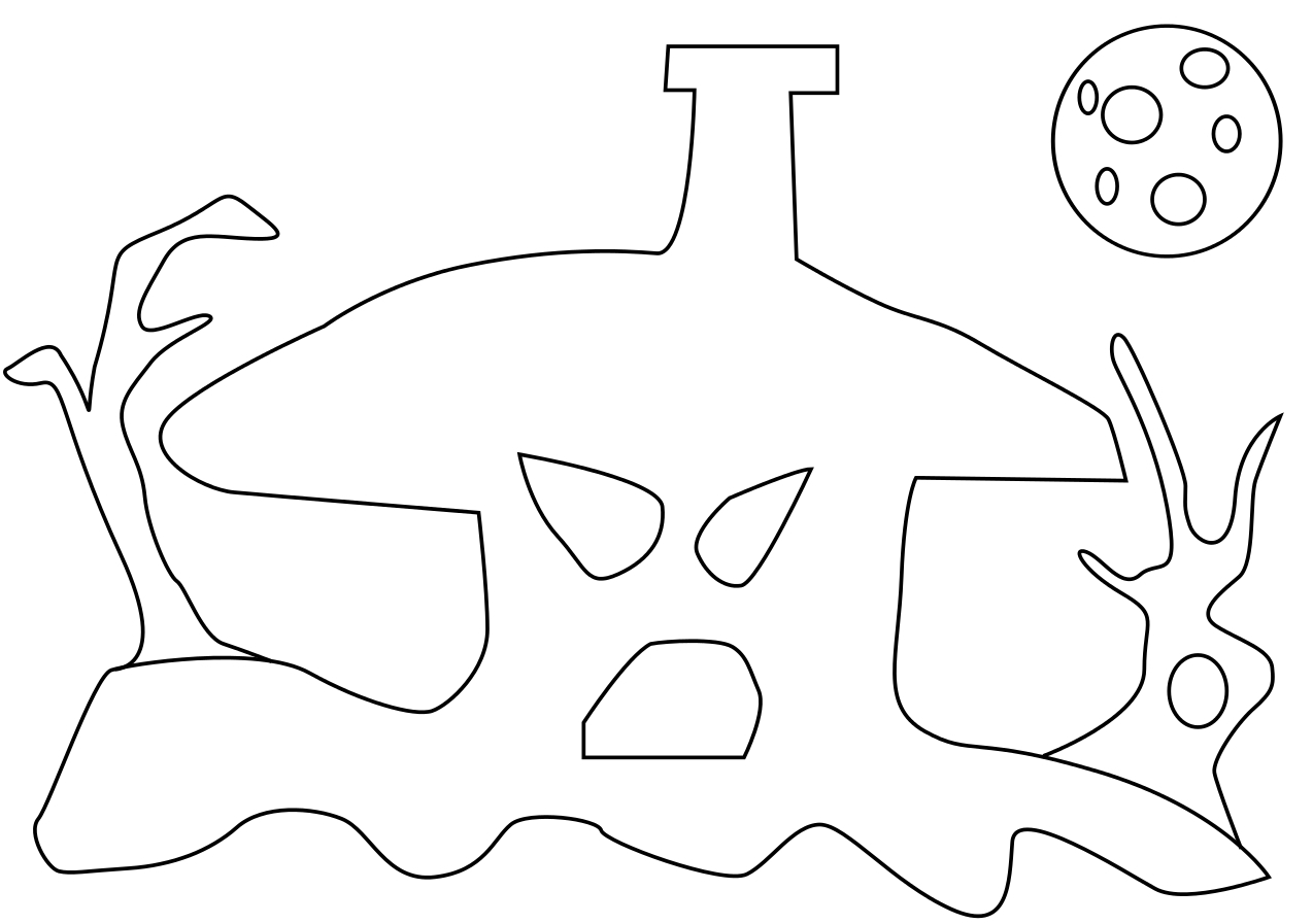 Coloriage Halloween maison